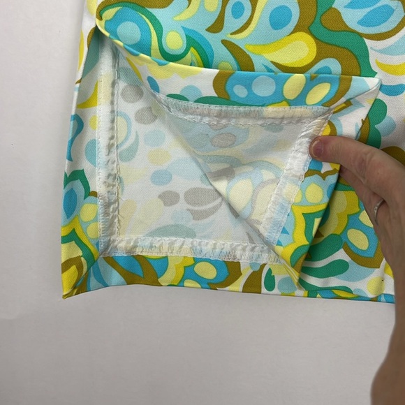 NWT Trina Turk sleeveless blouse green blue gold yellow white S - Picture 8 of 10